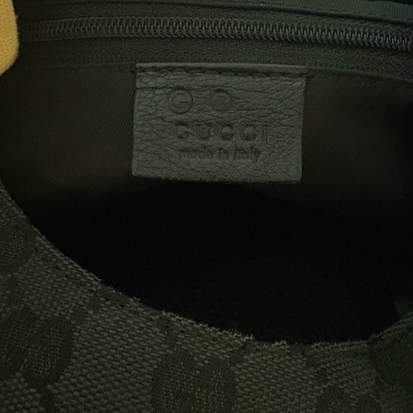 Gucci Black GG Monogram Shoulder Bag with Gold Hardware - Picture 5 of 5